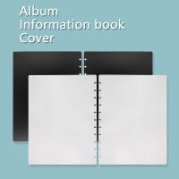 Black/white Mushroom Hole Loose-leaf Album Information Book Cover Frosted Shell PP Material Planner Travelers DIY Notebook Cover Note Books Pads