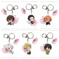 【LZ】✉  Anime Bungo Stray Dogs Figuras Dazai osamu acrílico Chaveiros Ryunosuke Akutagawa modelo de personagem Natal presentes para fãs quente