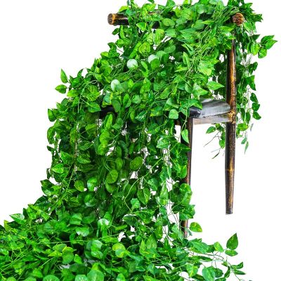 1pcs 2.2 M Simulation Ivy Scindapsus Aureus Leaves Ivy Ivy Vines Green Leaves Artificial Flower Wedding HANAFUJI Spine Supporters