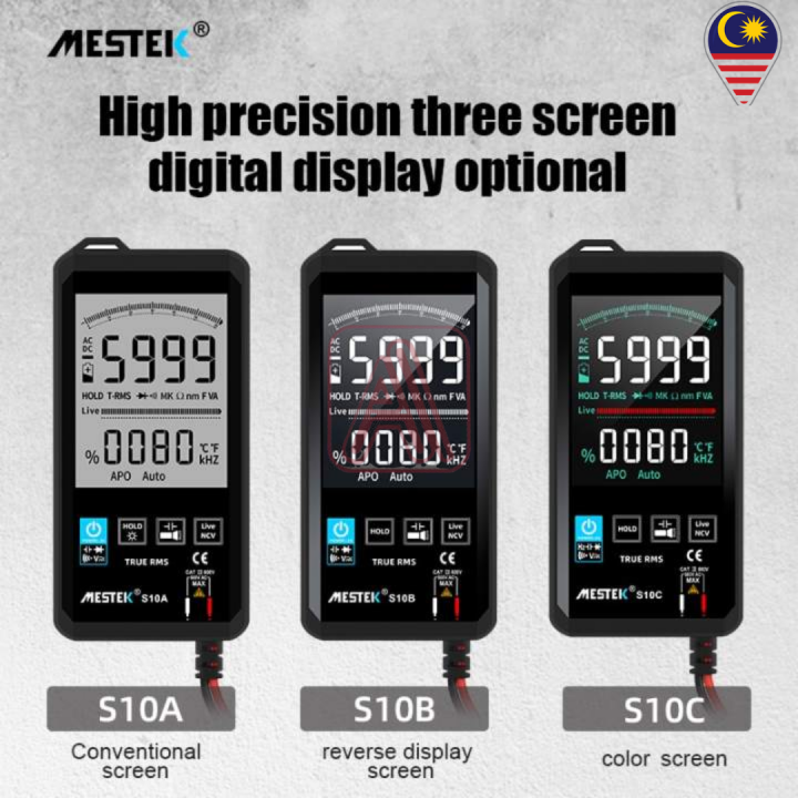 Mestek S10A / S10B / S10C Multimeter Smart Touch Screen DC Analog Bar ...