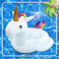 【lz】☜  Água inflável brinquedo pvc unicórnio tianma anel de natação das crianças assento barco bebê anel flutuante piscina brinquedos