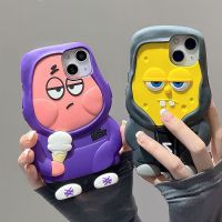 case การ์ตูน SpongeBob แอปเปิ้ล 14 เคสศัพท์ 14promax ซิลิโคน 13 กันกระแทก 12 รุ่นใหม่ 11 รวมทุกอย่าง