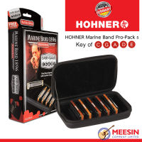 HOHNER® Marine Band 1896/20 Pro-Pack 5 in Key C, G, A, D and E ***FREE! Hard Case for Each and 30 Days Online Lesson***Made in Germany***