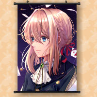 Anime Violet Evergarden Scroll Hang Picture Cartoon Hodgins Artistic Paintings Poster Toy Home Decor Gift