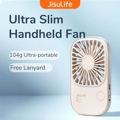 Kipas Angin Portable พัดลมมือถือเล็ก JISULIFE พัดลมโต๊ะขนาดเล็กพร้อมขายึดพัดลมขนตาแบบชาร์จได้ USB ความรู้สึกของพัดลมเครื่องสำอางแต่งขนตา