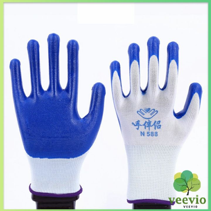 veevio-ถุงมืองานช่าง-ถุงมือทำงาน-ถุงมือเคลือบยาง-ถุงมือกันบาด