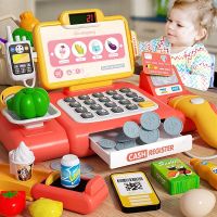 Pretend Play Calculator Cash Register Toy Childrens Shopping Cash Register Toy Transmitter Mini Supermarket Store Toys Gifts