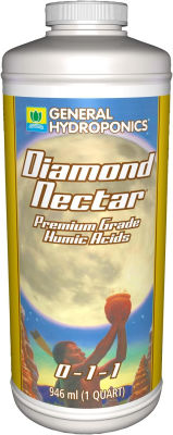 General Hydroponics Diamond Nectar 0-1-1 Premium Grade Humic Acid For Soil, Soilless Mixes, Coco &amp; Hydroponics, 1-Quart 1 Quart