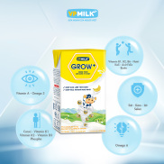 Thùng 24 hộp sữa Tiệt Trùng VPMilk Grow+ Có Đường Ít Đường Vị Dâu Vị Chuối