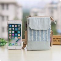 [COD] New 06 hole 4-layer denim bag large screen Messenger mobile phone for men and women fashion womens