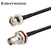 Eightwood BNC Male to Female RG58 Coaxial 3m Extension Cable for UHF VHF Ham Amateur Mobile Radio Antenna Patch Panel Rack Mount