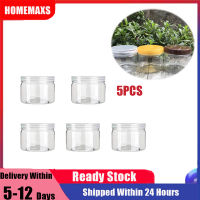 HOMEMAXS 5Pcs PET Plastic Empty Storage Containers Cases with Lids Caps Cream Lotion Box Ointments Bottle Food Bottle Makeup Pot Jar