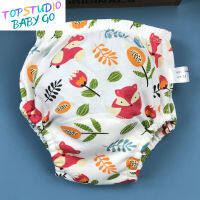 Topstudio BabyGo สำหรับเด็กแรกเกิด,ผ้าฝ้ายใช้ซ้ำได้เหมาะสำหรับเด็กวัยหัดเดินกางเกงชั้นในระบายอากาศกันน้ำ