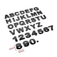 โลโก้ที่หนีบผ้าโครเมี่ยมสีดำตัวอักษรโลหะสติกเกอร์รถ3d ขนาด45มม. โลโก้สติกเกอร์รถสติกเกอร์อุปกรณ์เสริมรถยนต์