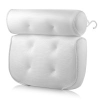 Bath Pillow, Bathtub Pillow with Anti-Slip Suction Cups, 4D Mesh &amp; Soft Spa Bath for Tub with Neck and Back Support