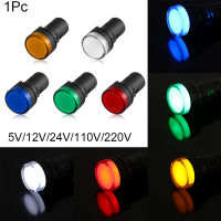 DKN422564 1Pc Useful 5V 12V 24V 110V 220V Car Van Boat Red Blue White Green Yellow LED Indicator Pilot Light Signal Lamp 22mm Panel Mount