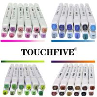 [HOT BYIIIXWKLOLJ 628]TouchFive 12/24สีเครื่องเขียนเครื่องเขียนวาดภาพร่างแบบปลายคู่อุปกรณ์ศิลปะออกแบบการ์ตูนแอนิเมชั่นสำหรับวาดภาพประกอบ