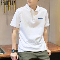 BEADYFUN แขนสั้น polo เสื้อเชิ้ตผู้ชายฤดูร้อนสไตล์ใหม่หลวมแบรนด์ปกครึ่งแขนเสื้อลำลอง