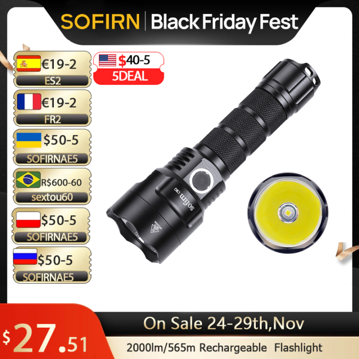 Sofirn C8G Powerful LED Flashlight with Power Indicator