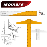 ISOMARS ไม้ทีพลาสติก 24 นิ้ว (T SQUARE UNIVERSITY 24)