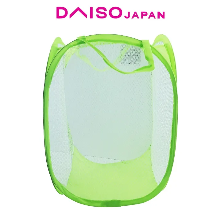 Daiso Green Popup Laundry Hamper ☍ Lazada PH