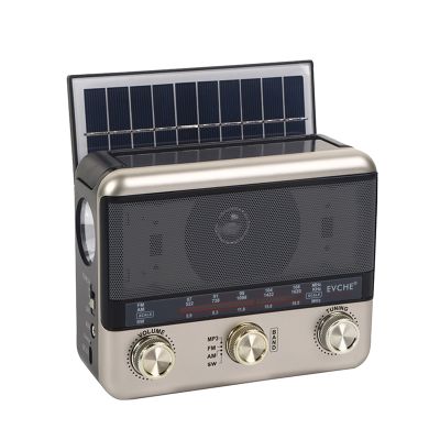 EVCHE Multifunctional Solar Radio All Band Radio with Bluetooth Speaker for Old Man