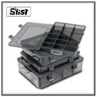 Adjustable 9-24 Grids Compartment Plastic Storage Box Jewelry Bead Screw Tool Holder Case Black Transparent Organizer Container