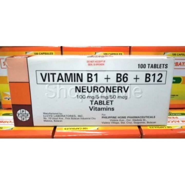 NEURONERV Vitamin B1 + B6 + B12 B Complex 100 tablets Lazada PH