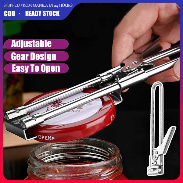 Stainless Steel Jar Opener - Adjustable Easy Grip Bottle Lid