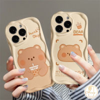 เคสนิ่ม A31 A32ปลอกสำหรับ Samsung A13 A04 A52การ์ตูนหมีน่ารักมันวาว A30s A21s A11 A30 A10s A24 3D A03 A50 A12 A51 A20 A03s A23ขอบโค้งมน