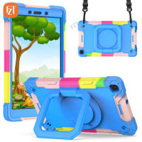 FZT Casing Tablet สำหรับ Samsung Galaxy Tab A 8.0 "(2019) / SM-T290 SM-T295 Soft TPU + PC 2 In 1ปกในตัวคลิปหนีบสายเคเบิลและปลอกกันกระแทกกระเป๋าสายยาวสะพายไหล่