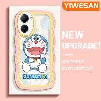 YIWESAN เคสสำหรับ Realme C33 C31 C33 C55 V30 Narzo 5G Narzo N55ลายโดราเอมอนหลากสีมาคารอนกันกระแทกแบบใสนิ่มเคสมือถือเคสโปร่งใสลายกล้องถ่ายรูปฝาครอบป้องกันซิลิกาเจลสุดสร้างสรรค์