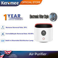 Keromee เครื่องฟอกอากาศ Air Purifier ไอออนลบ PM2.5 ก๊าซอันตราย ฝุ่น ตัวแทนกำจัดฟอร์มาลดีไฮด์ การตรวจวัดคุณภาพอากาศ （ตัวกรองอิเล็กทรอนิกส์）