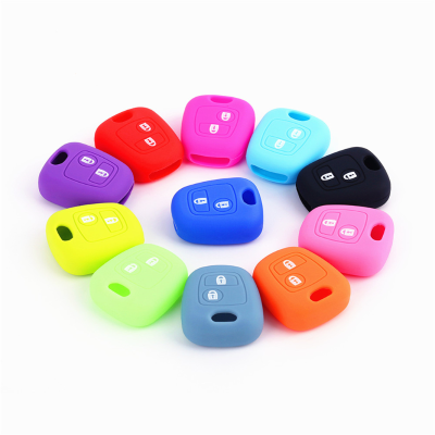 【CW】Silicone Key Car Case Protector Keys Cover For Peugeot 107 206 207 307 For Citroen C1 C2 C3 C4 Zarra For Toyota Aygo Accessories