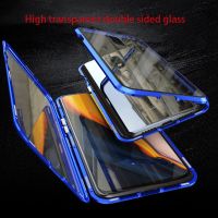 ▽✥♙ Magnetic 360 Full Protect for oneplus 8 pro 8t nord n10 n100 5g case Cover Metal Tempered Glass oneplus 9 7t pro case Fundas