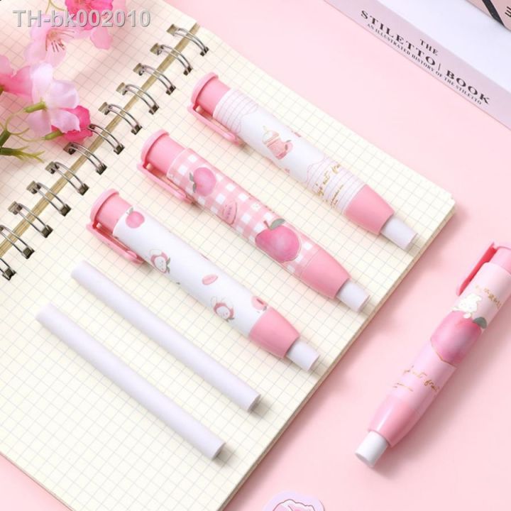 6pcs-cute-cartoon-peach-rabbit-push-eraser-for-students-drawing-and-painting-available-stationery