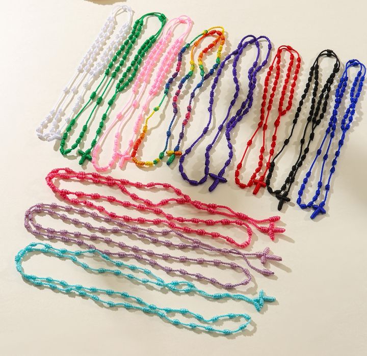 12-pcs-new-style-color-rope-european-and-american-creative-black-handmade-woven-knotted-in-stock