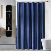 ஐ✢✠ New simple blue hotel waterproof thick polyester fabric shower curtain