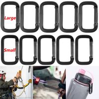 ¤◑✶ 5PCS Multi-Function Safety Buckle Camping Carabiner Black Square Fast Hang Backpack Pendant Mini Buckle Outdoor Tool Keychain