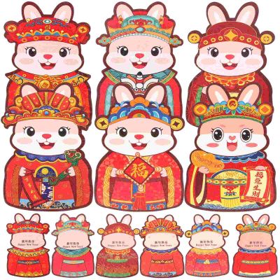 Red Year Packet Money Envelopes New Envelopebunny Packets Chinese Pocket Paper Cartoon Luck Festival Rabbit Pattern Spring Lunar