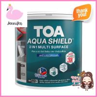 สีเคลือบเงา TOA AQUA SHIELD 2 IN 1 AQ800 สีดำ กึ่งเงา 3.5 ลิตรSELF-PRIMING PAINT TOA AQUA SHIELD 2 IN 1 AQ800 BLACK SEMI-GLOSS 3.5L **คุณภาพดี**