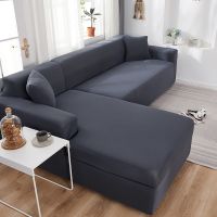 hot！【DT】✴  Plain Sofa Covers for Room Elastic Couch Cover Stretch Slipcovers L Buy 2pcs