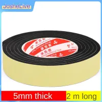 Oily Heat Insulation Soundproof Rubber Tape Single-sided Anti-collision Foam Sealers Black High Viscosity Sponge Sealing Strip Adhesives  Tape