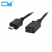 0.1M 10cm Mini USB Female to Micro USB Male Connector Adapter Cable for phones MP3 MP4