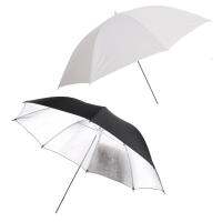 【♕】 Infinityclicks 102ซม./40นิ้ว Studio Flash Reflector Black Silver Soft Umbrella