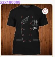 men tshirt Black Chef Coat 3D All Over Print T Shirt, Master Chef t Shirts