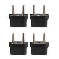 4 x Converter Plug Adapter American to European Current Plug Black