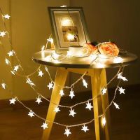 LED Star String Lights Christmas LED garland Battery Solar Powered LED String Fairy Lights for indoor outdoor Wedding Decorative Fairy Lights