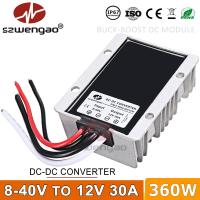 Szwengao ตัวเพิ่ม30A 25A 8-40V 13.8V 19V 24V 36V ถึง12 V ตัวแปลงบั๊ก DC/DC 12โวลต์แหล่งจ่ายไฟเครื่องสำรองไฟรถยนต์