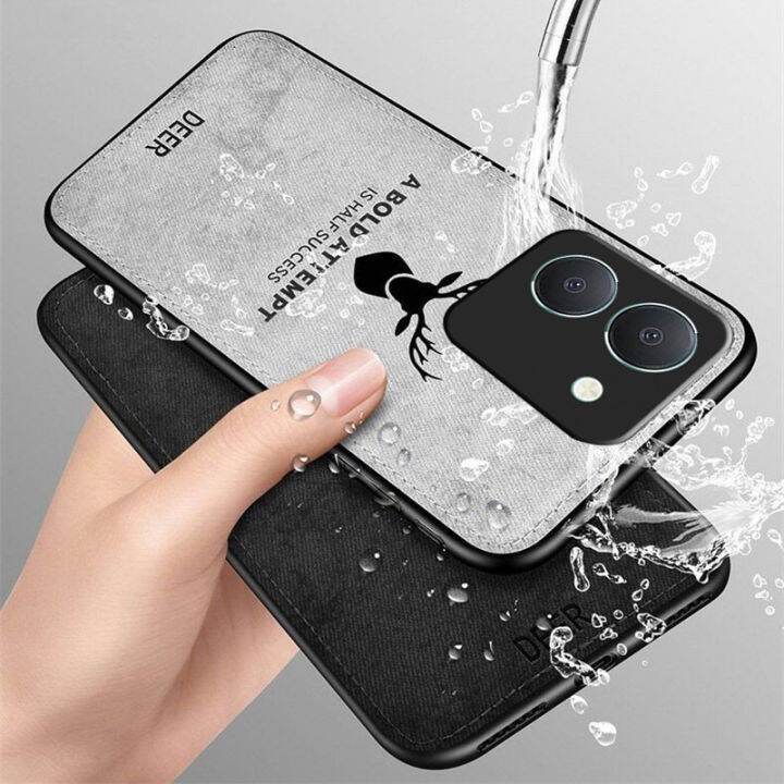 เคสผ้าสำหรับ-vivo-y36-y36-5g-y72-5g-y52-5g-พีซีปกแข็งโทรศัพท์ผ้าลินินลายกวางเคสโทรศัพท์-ฝาหลังทนเหงื่อกันกระแทก-tpu